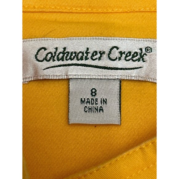 Coldwater Creek Womens Yellow Jacket Size 8 Cotton Spandex Button Up - Picture 5 of 9